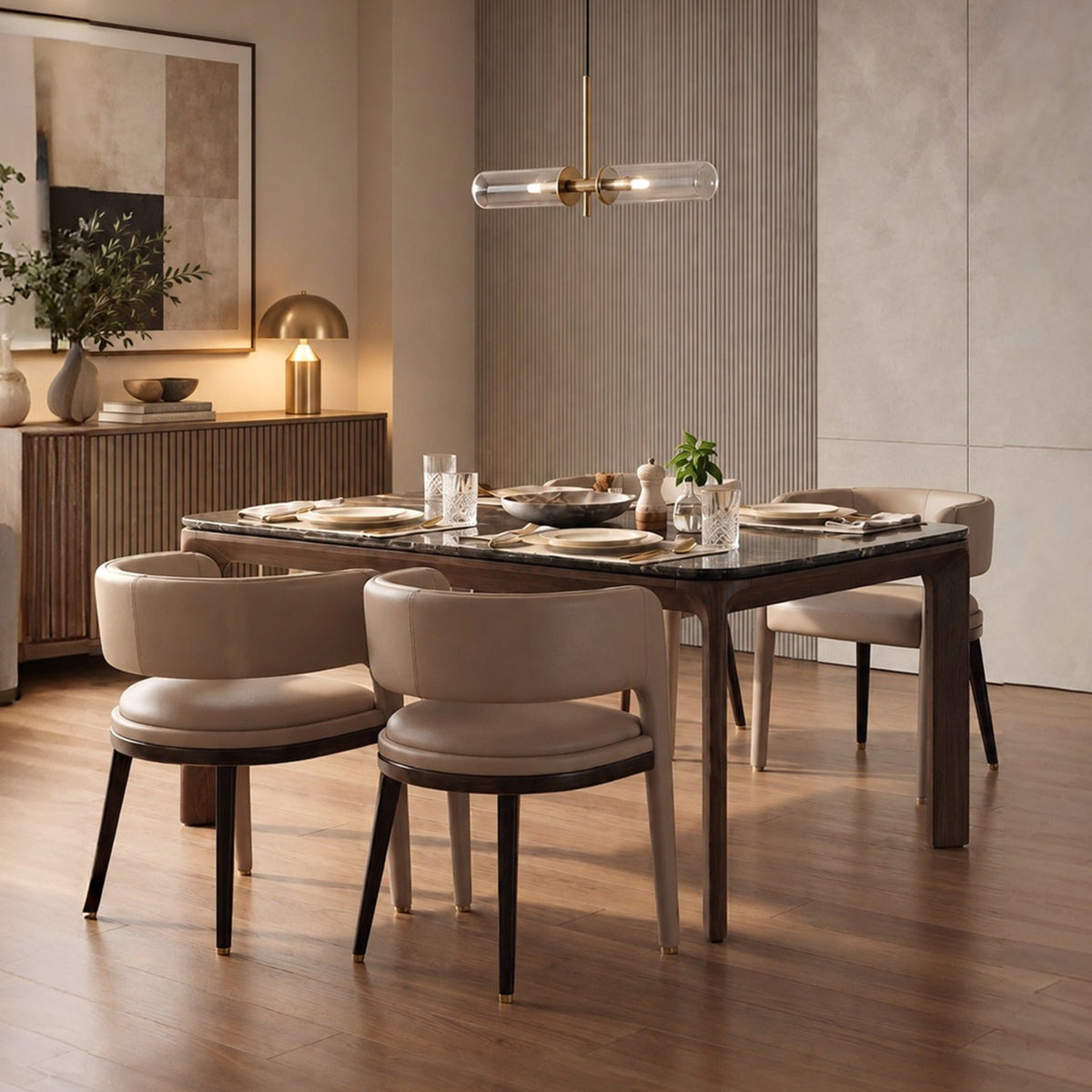 THE DESIGN IMPACT OF A DUAL TONE CONTRAST IN THE LEGS OF A DINING CHAIR