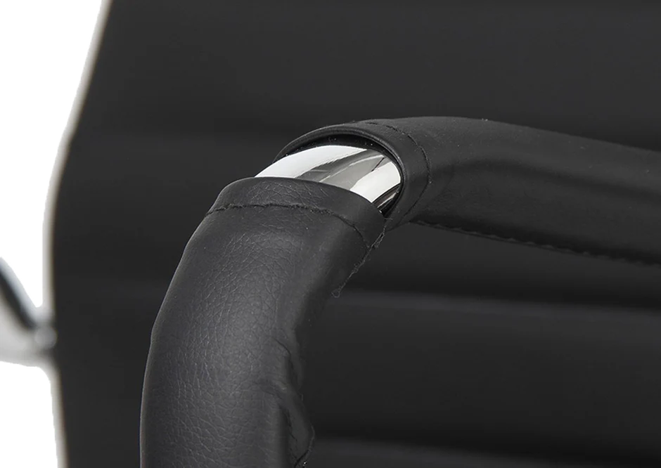 Faux Leather Upholstered Metal Arms