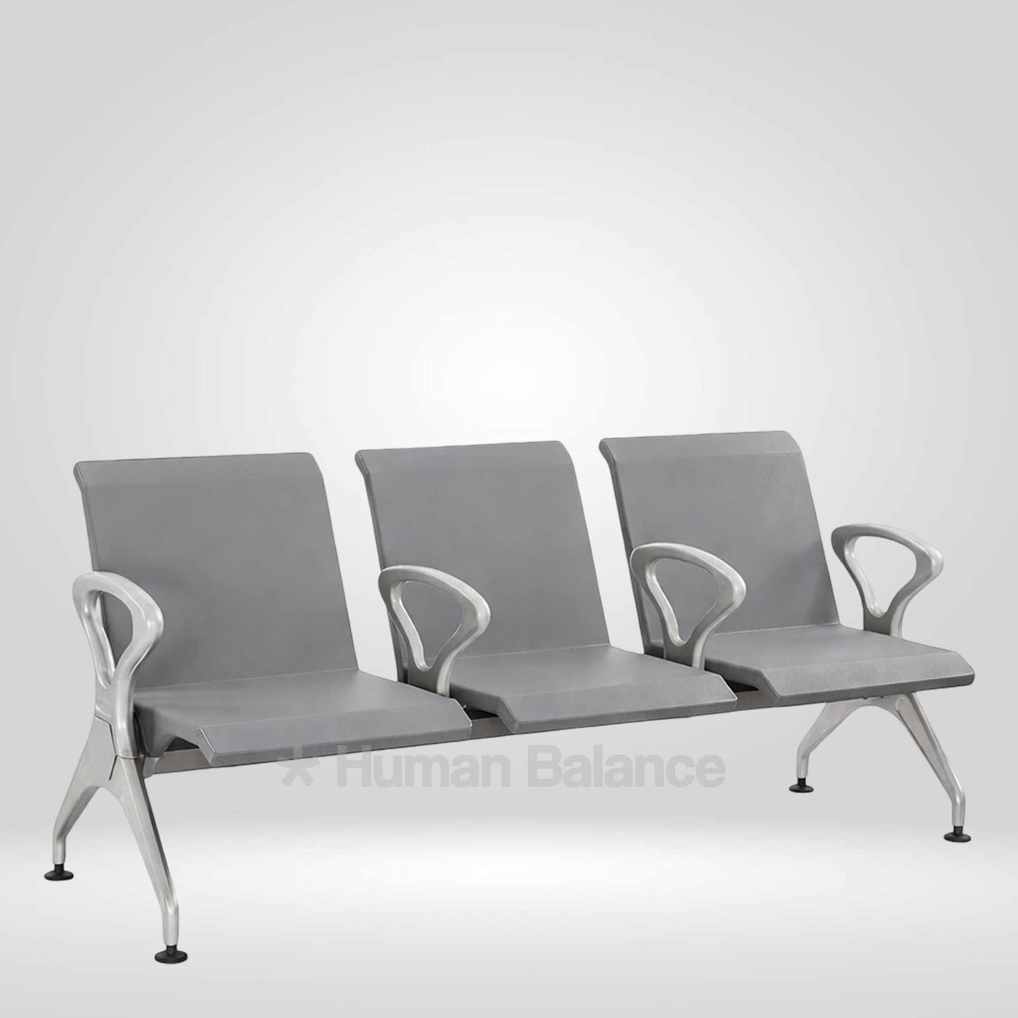 Metrix Grey 3 Seater Waiting Bench