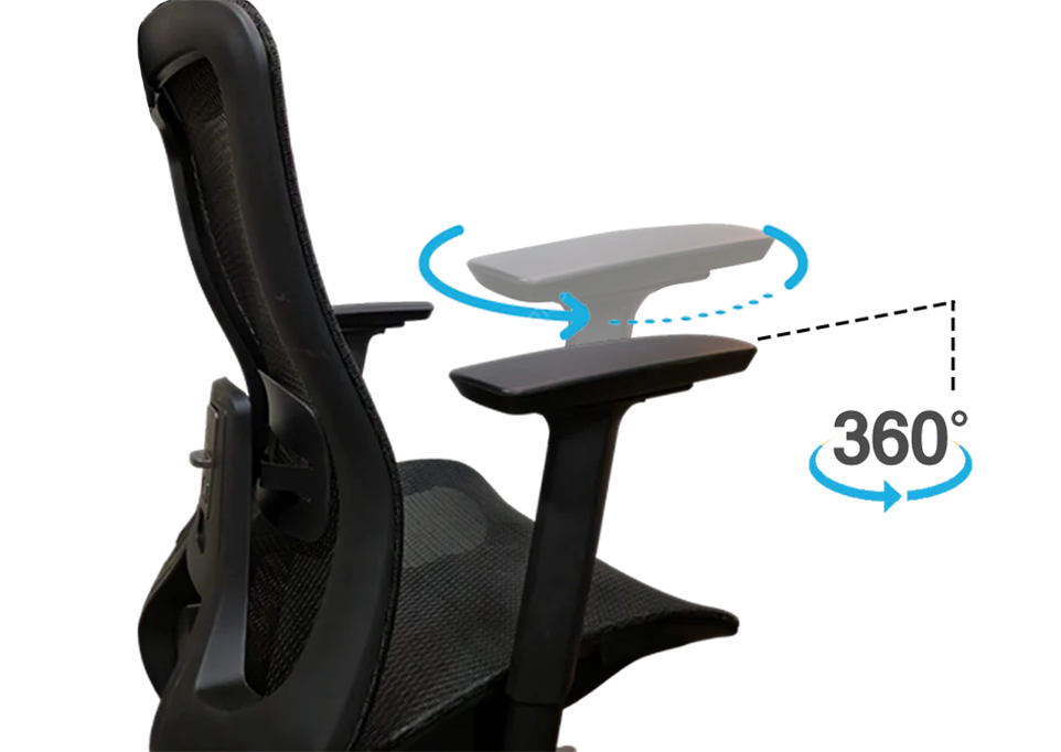 360 Degree Adjustable Armrests