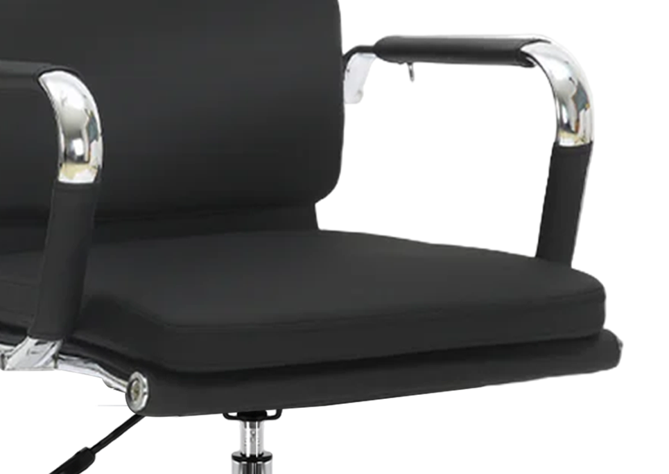 Faux Leather Upholstered Metal Arms