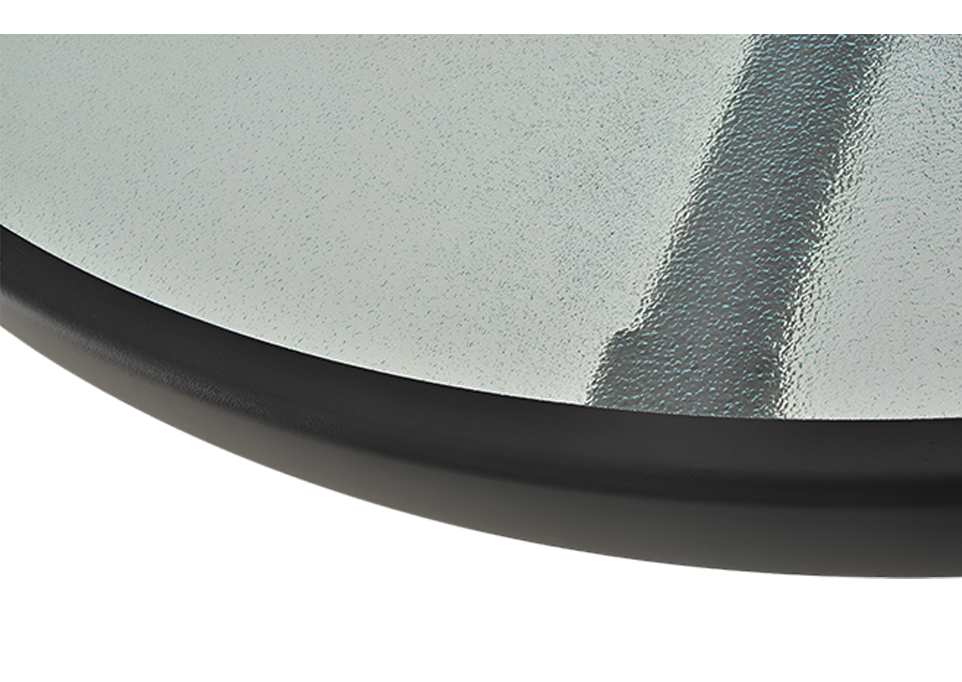 Rimmed Tempered Glass