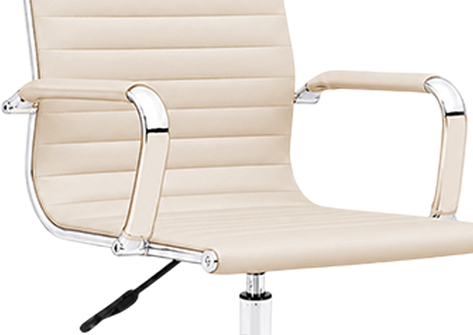 Faux Leather Upholstered Metal Arms