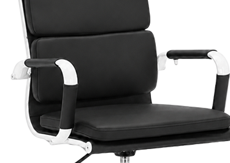 Faux Leather Upholstered Metal Arms