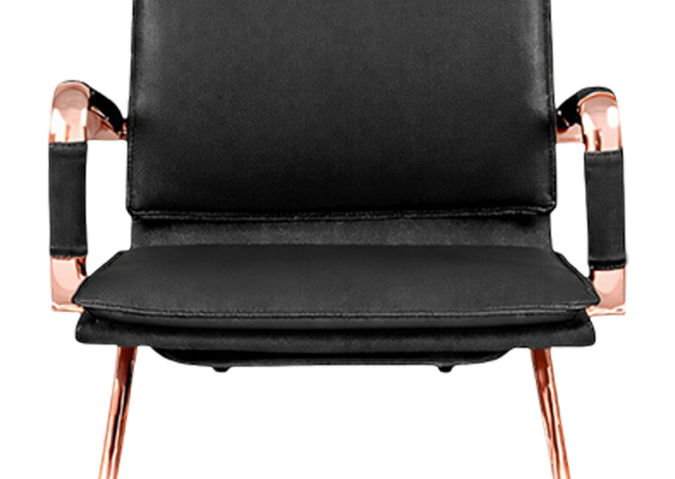 Faux Leather Upholstered Metal Arms
