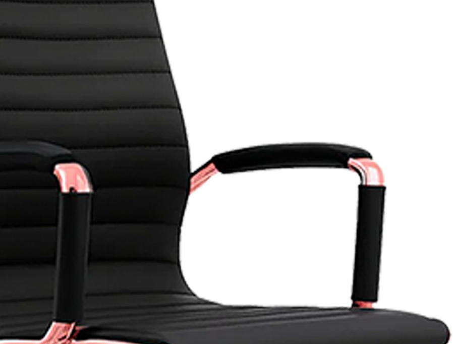 Faux Leather Upholstered Metal Arms