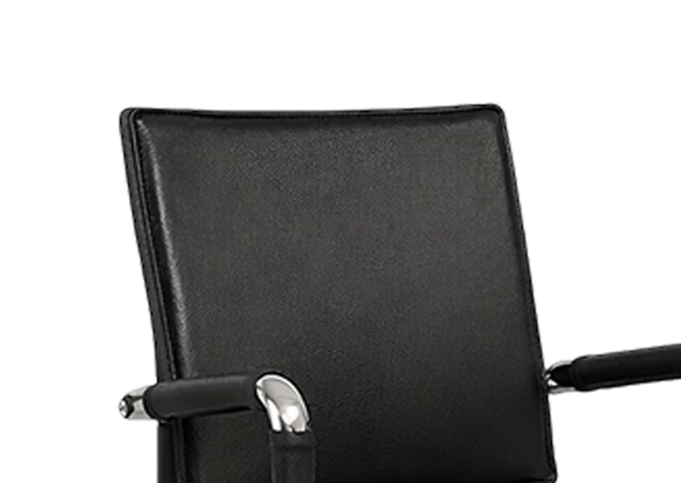 Faux Leather Upholstered Metal Arms