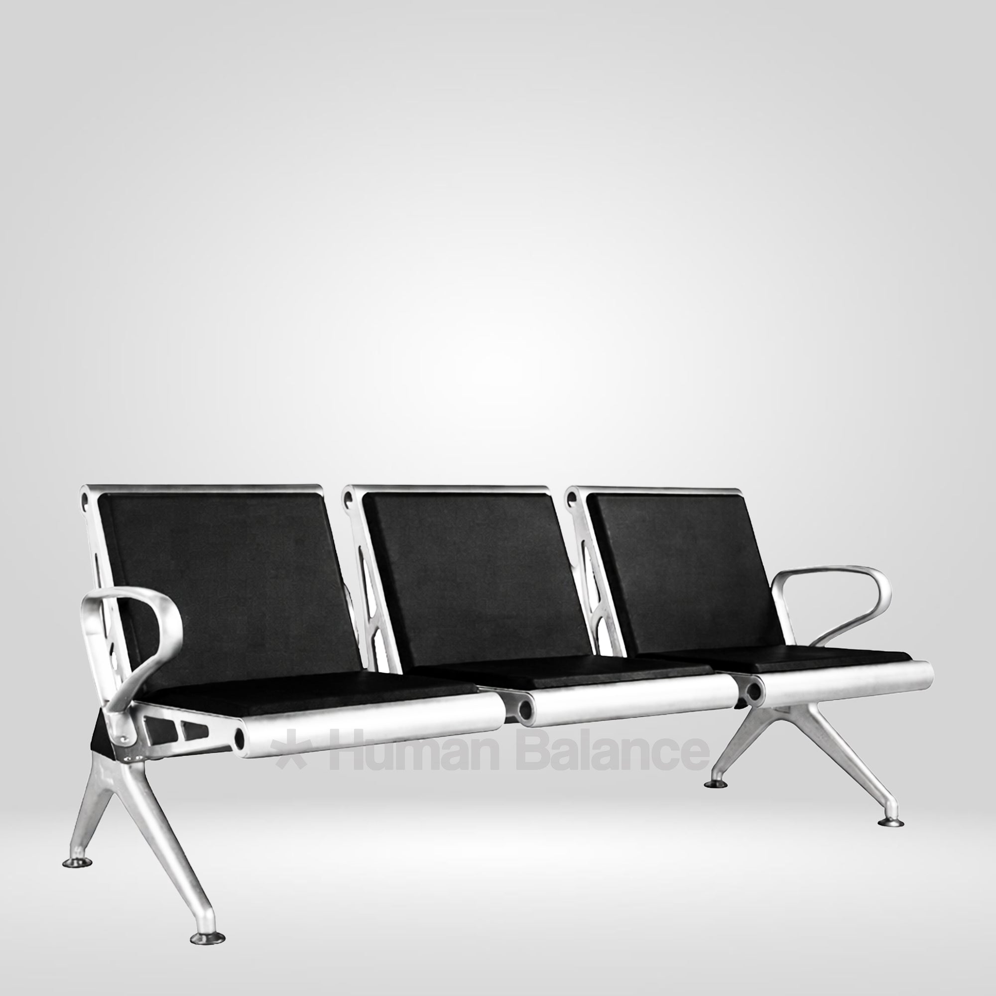 Metalon 3 Seater Airport Bench with Cushion