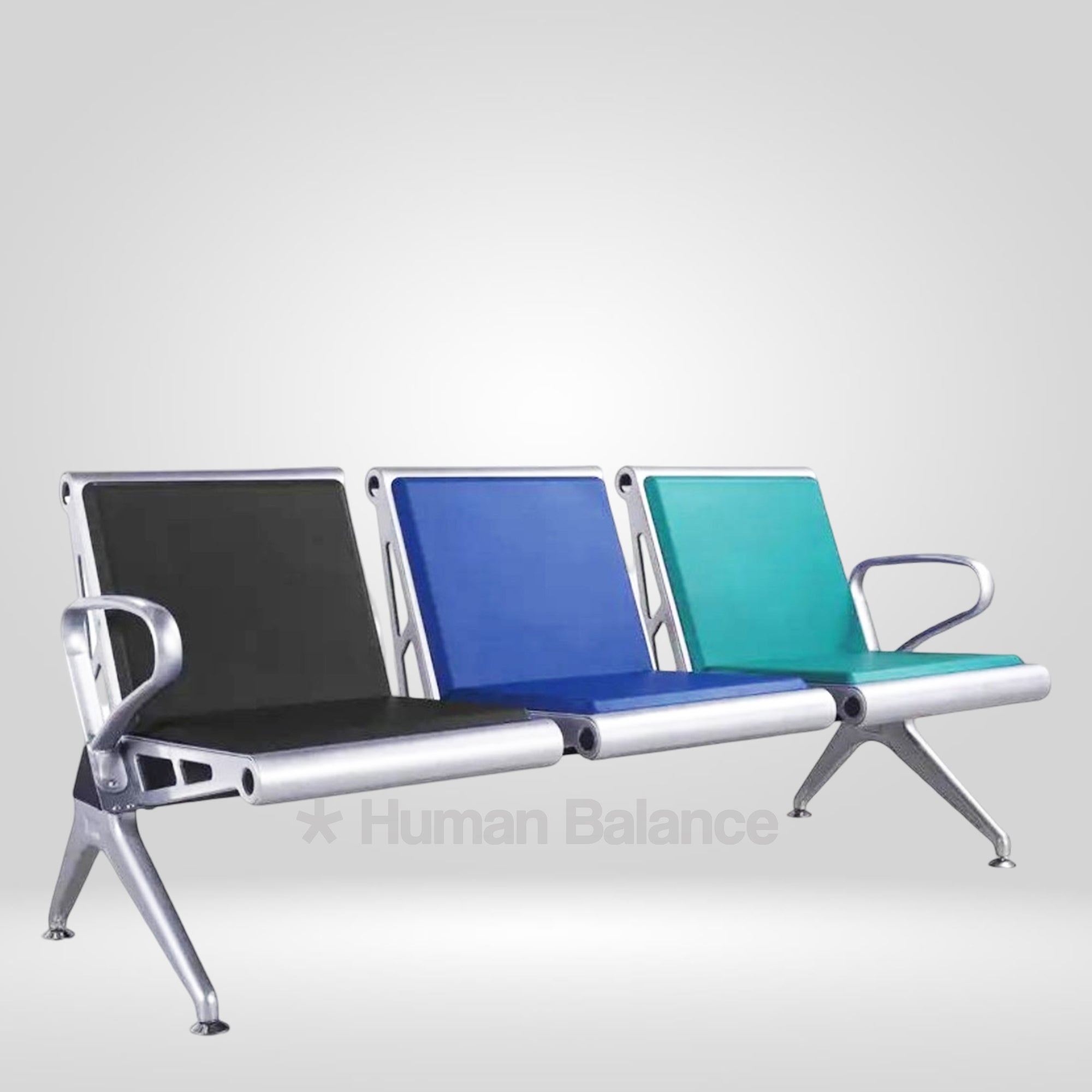 Metalon 3 Seater Airport Bench with Cushion