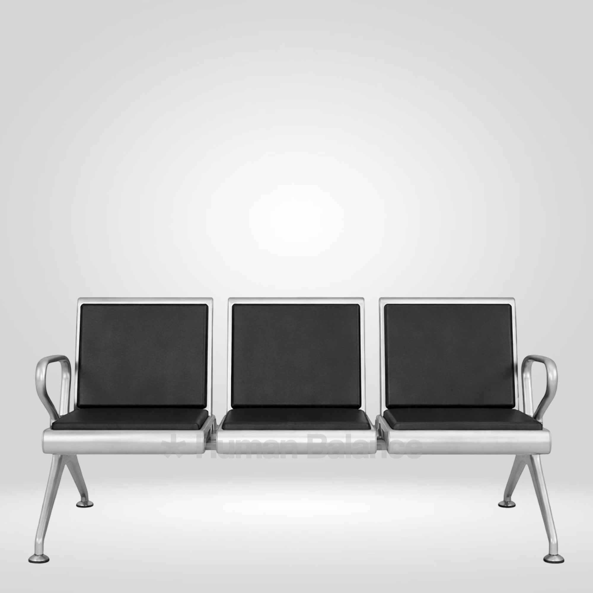 Metalon 3 Seater Airport Bench with Cushion