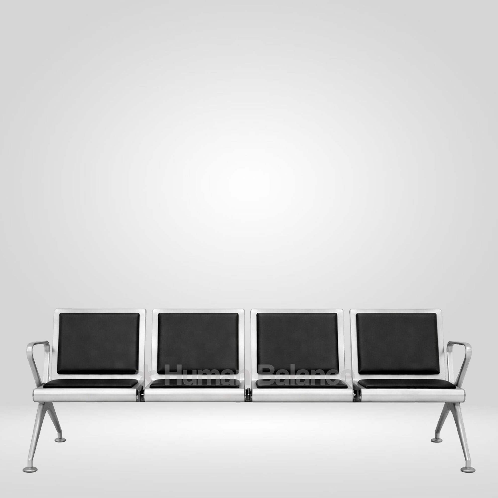 Metalon 4 Seater Airport Bench with Cushion