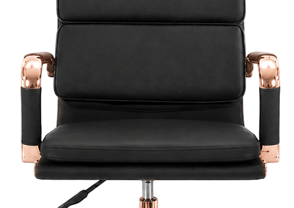 Faux Leather Upholstered Metal Arms
