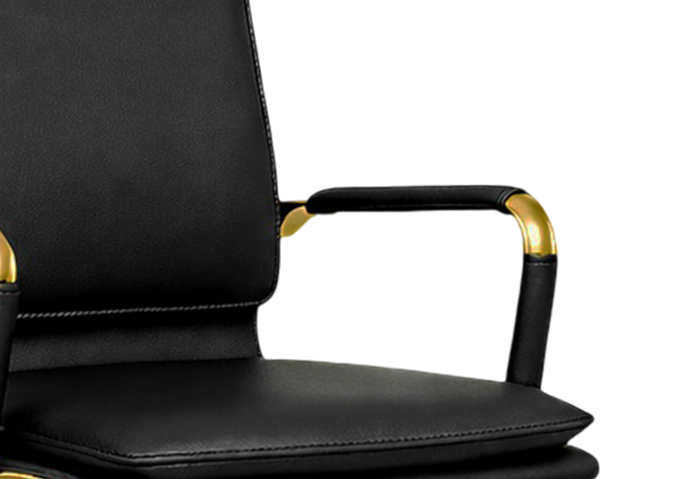 Fixed Upholstered Metal Arms