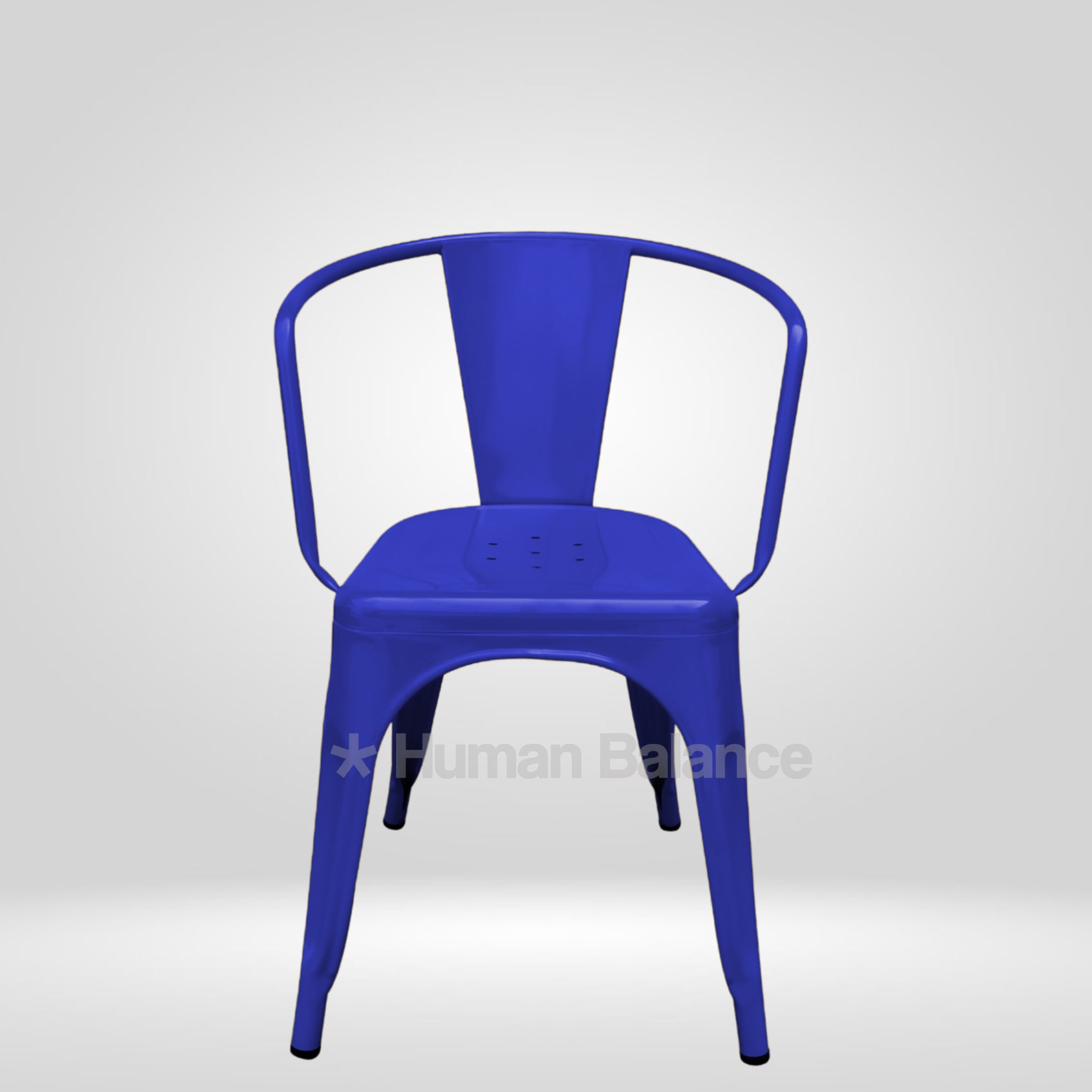 Tolix Replica With Arms Blue ( Pack Of 2 )