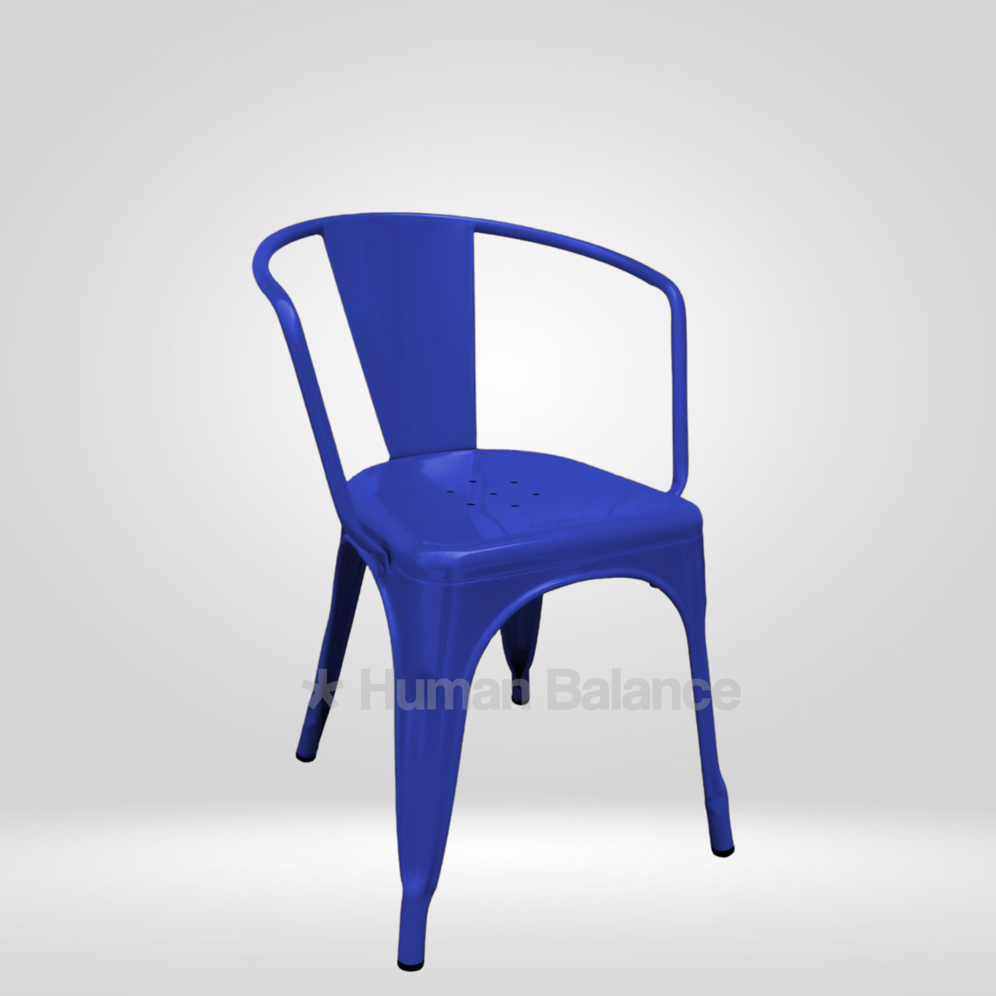 Tolix Replica With Arms Blue ( Pack Of 2 )