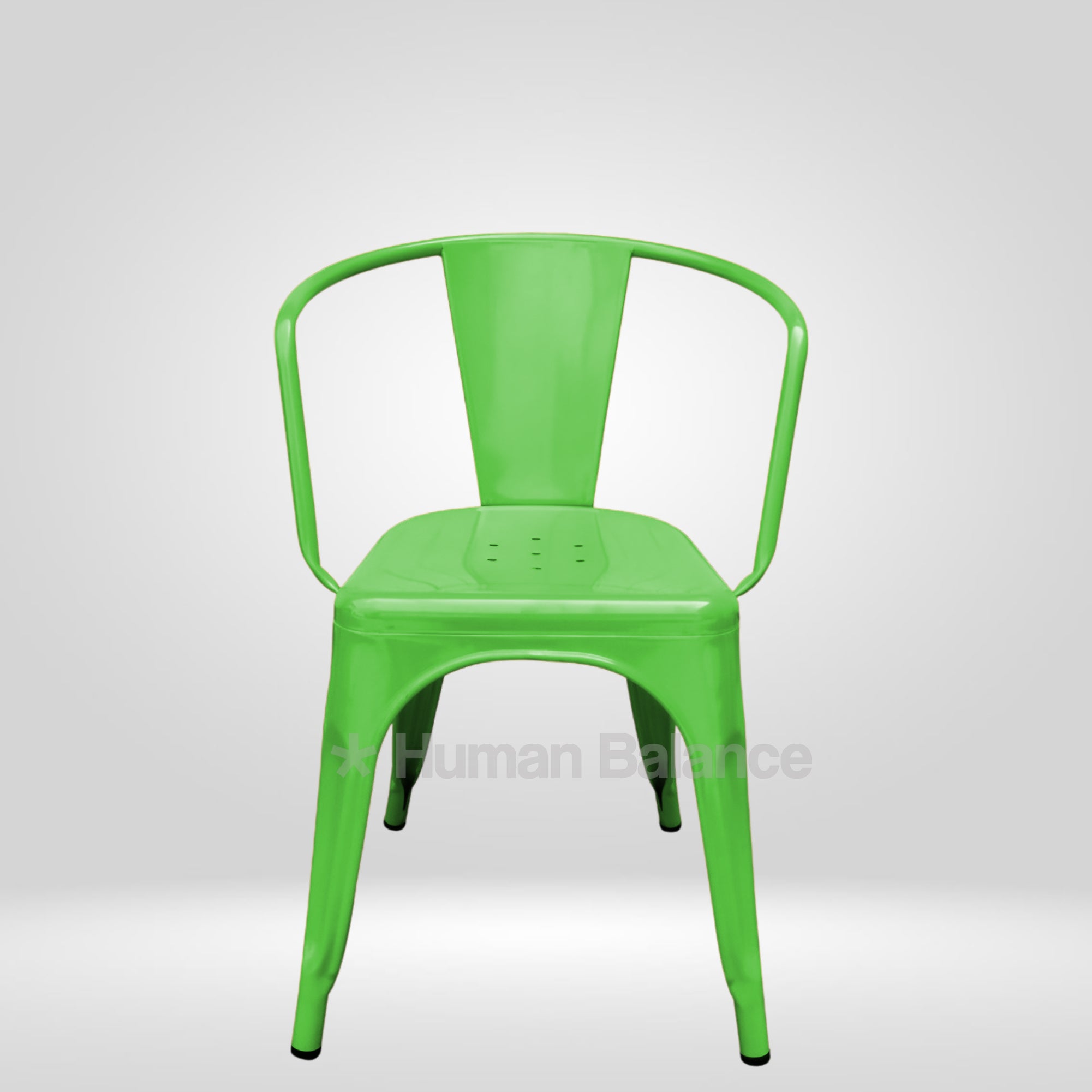 Tolix Replica With Arms Green ( Pack Of 2 )