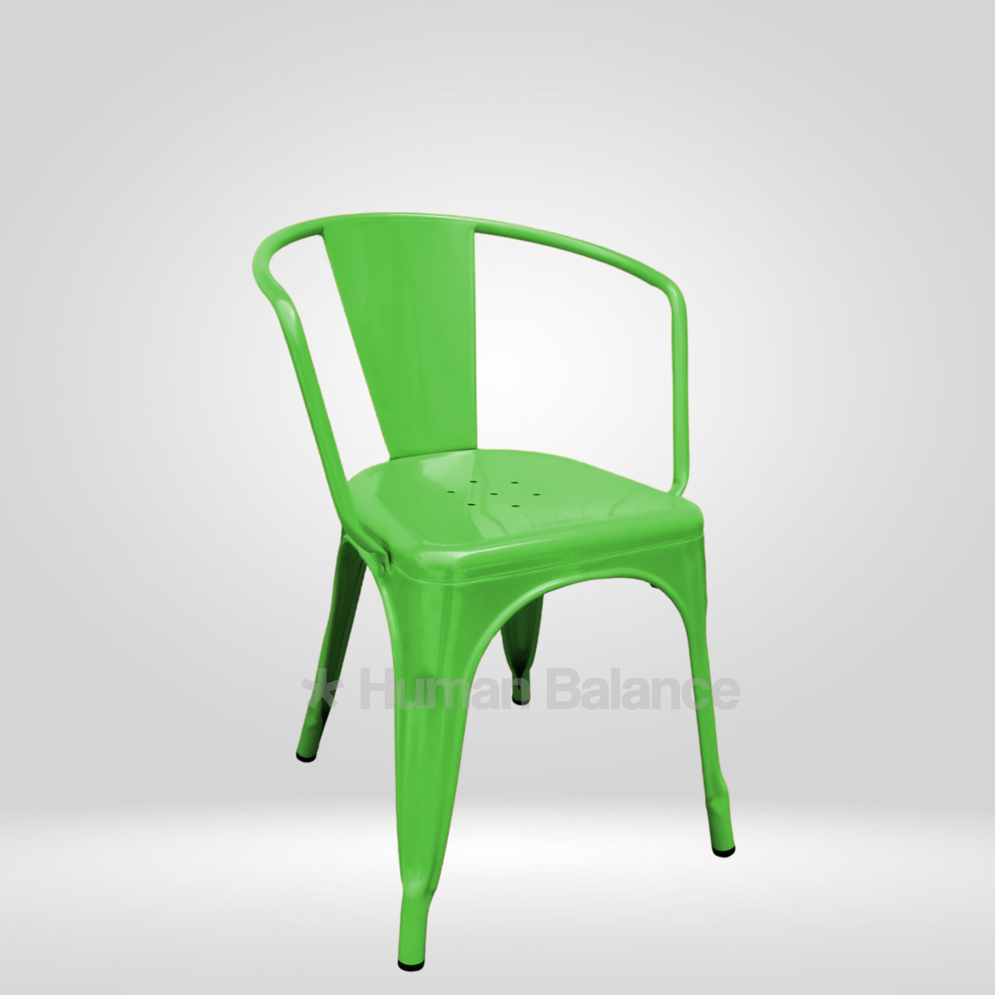 Tolix Replica With Arms Green ( Pack Of 2 )