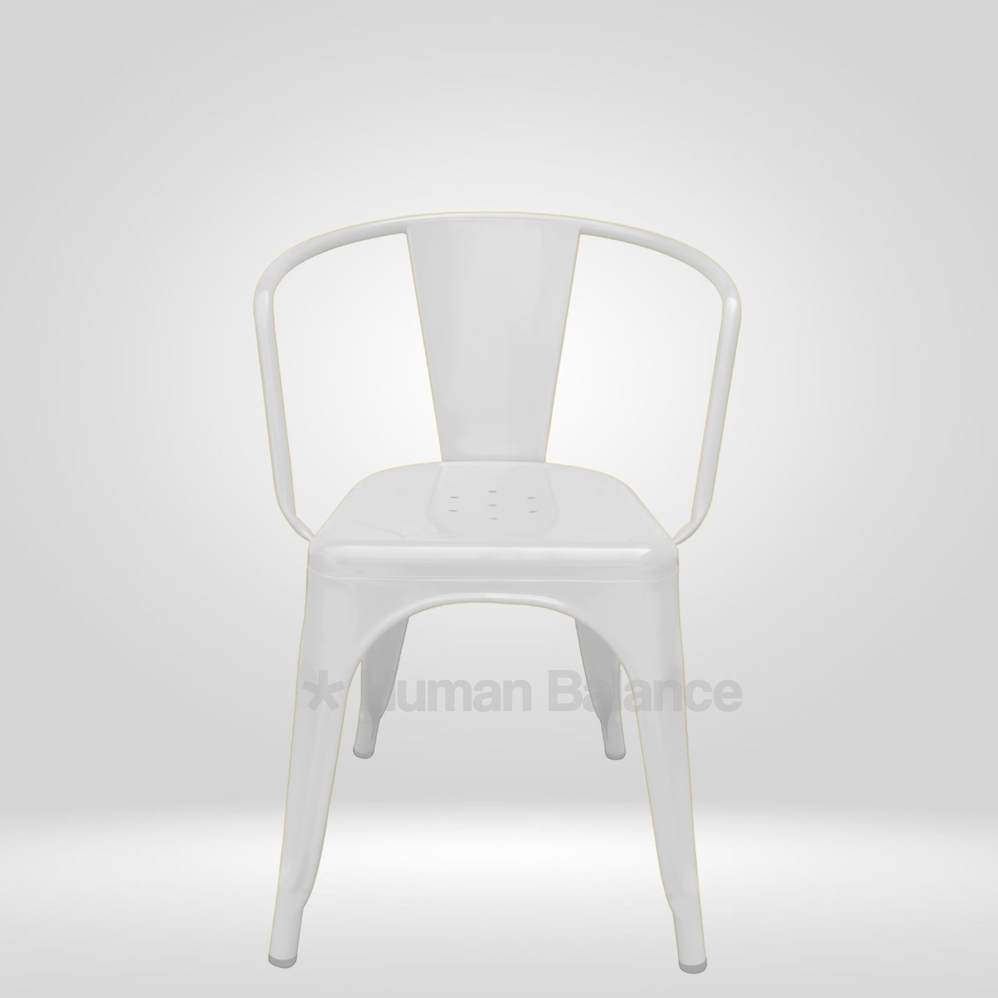 Tolix Replica With Arms White ( Pack Of 2 )