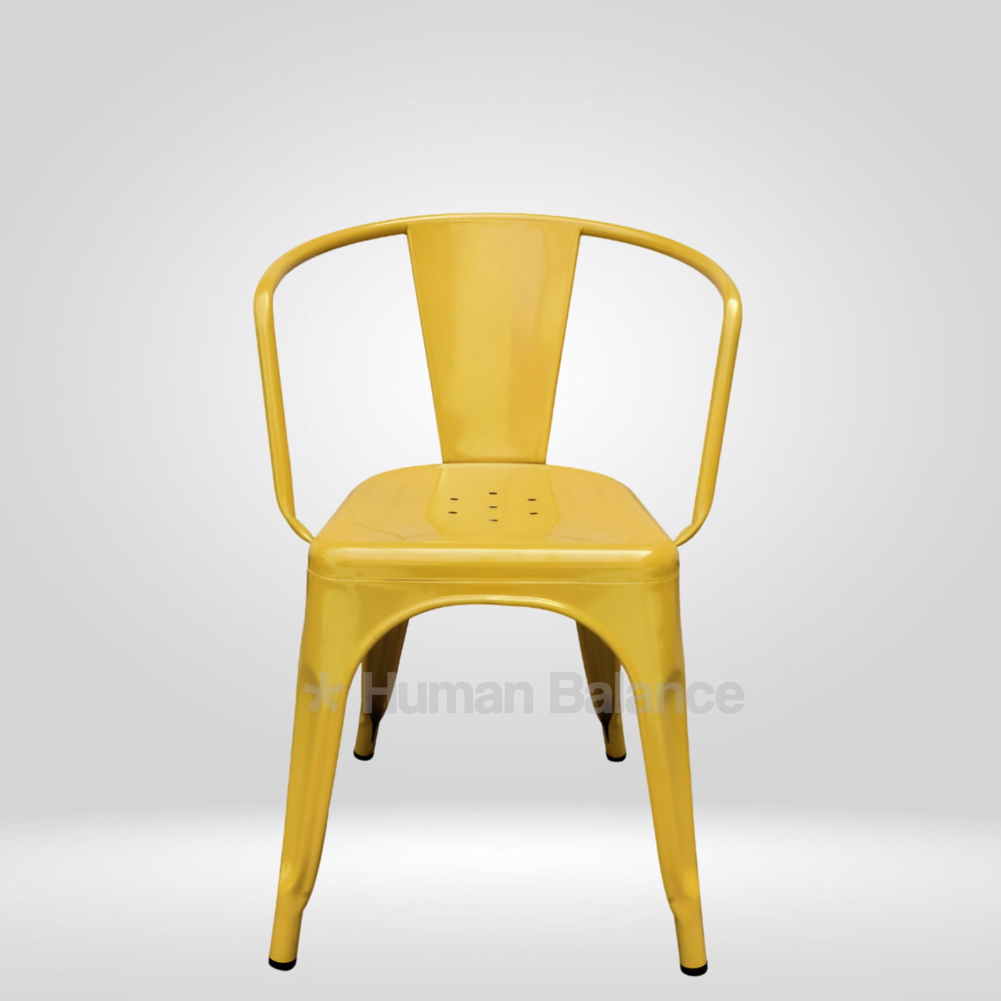 Tolix Replica With Arms Yellow ( Pack Of 2 )