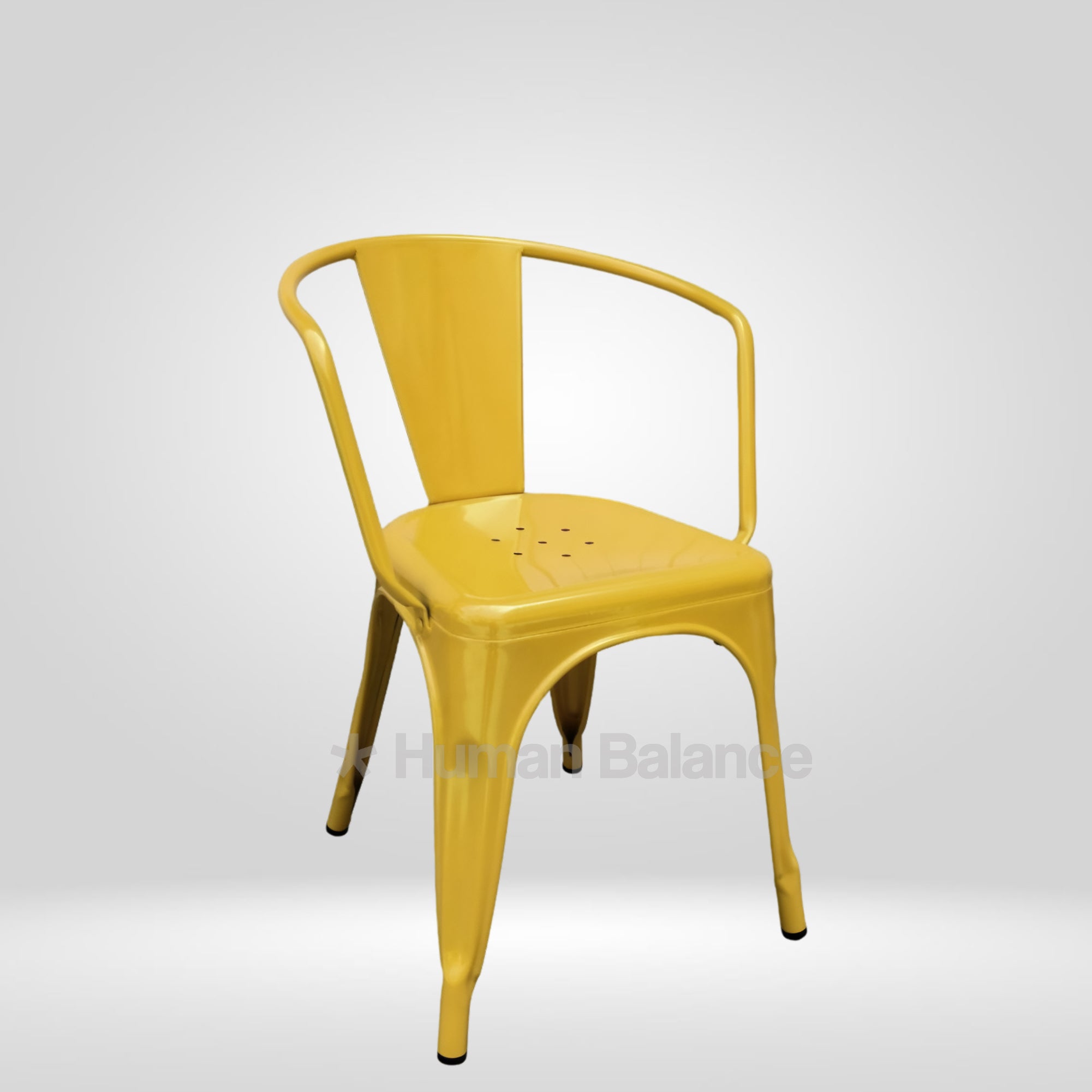 Tolix Replica With Arms Yellow ( Pack Of 2 )