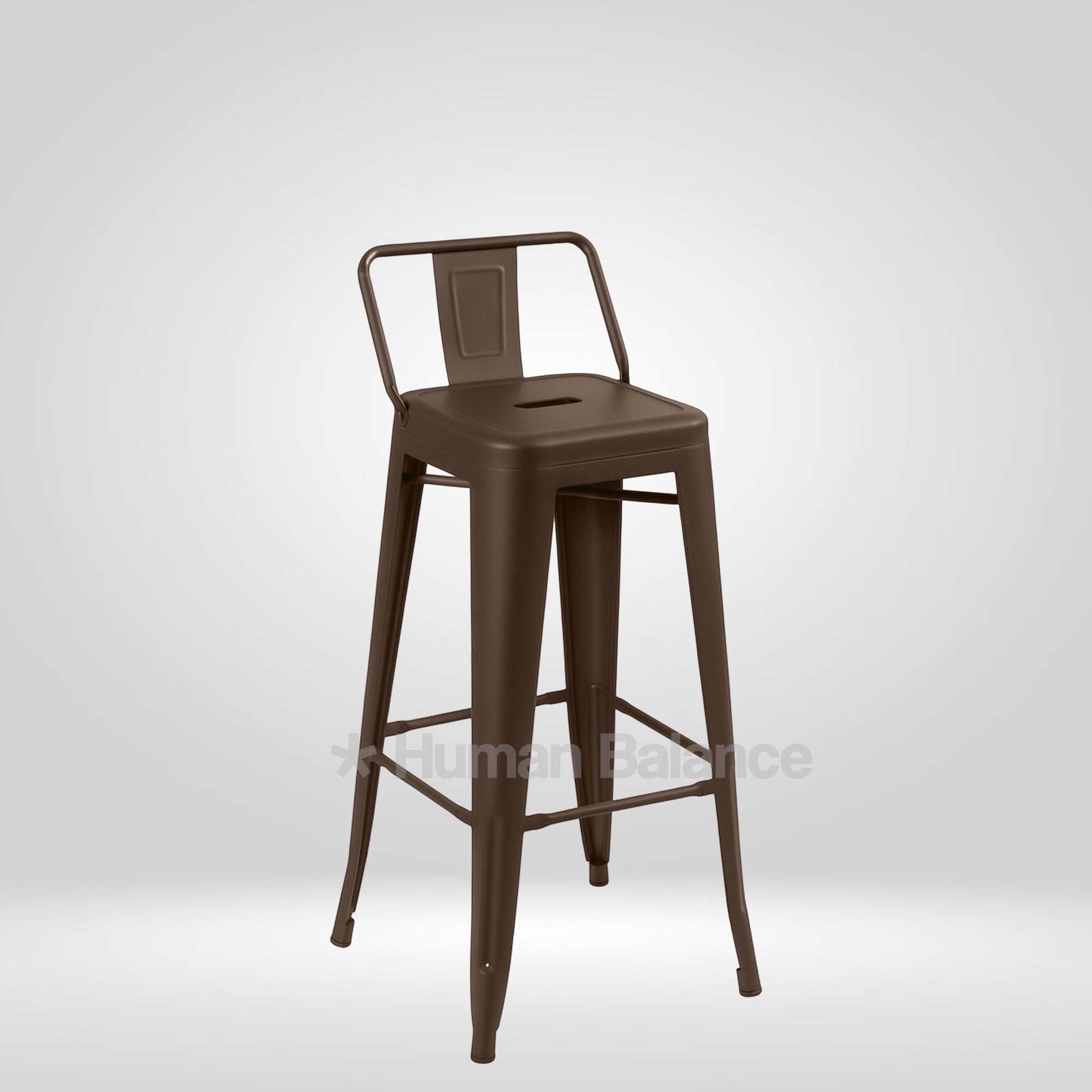 Tolix Replica Bar Stool Brown
