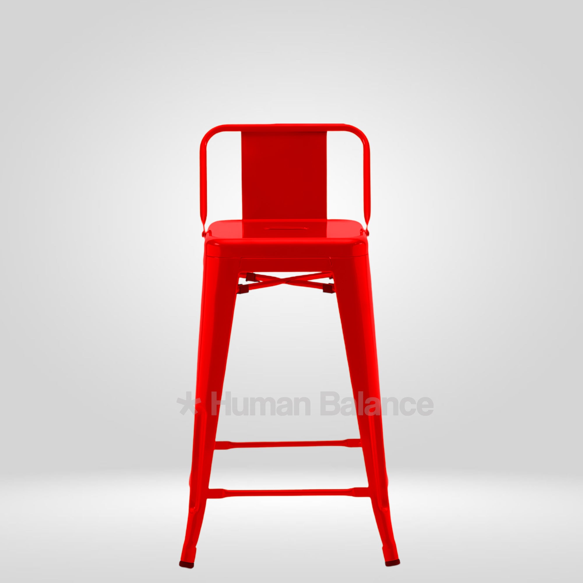 Tolix Replica Bar Stool Red