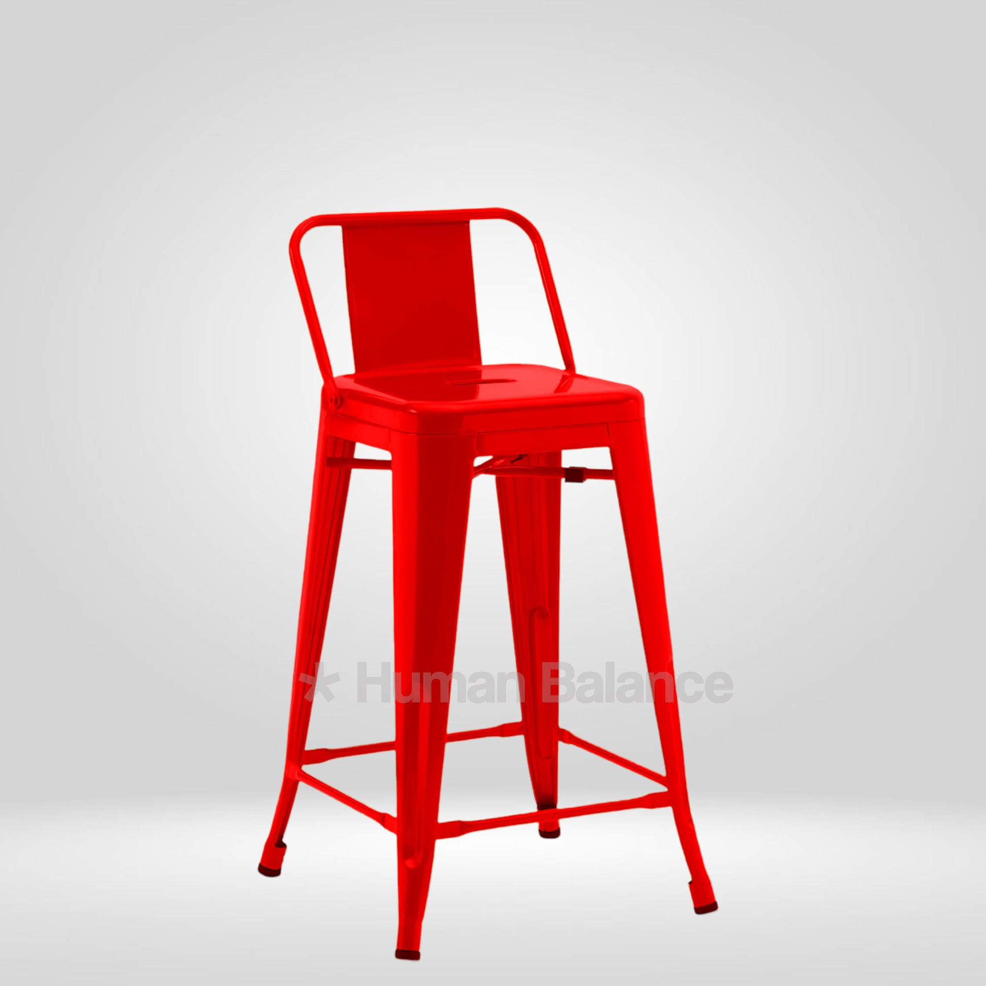 Tolix Replica Bar Stool Red