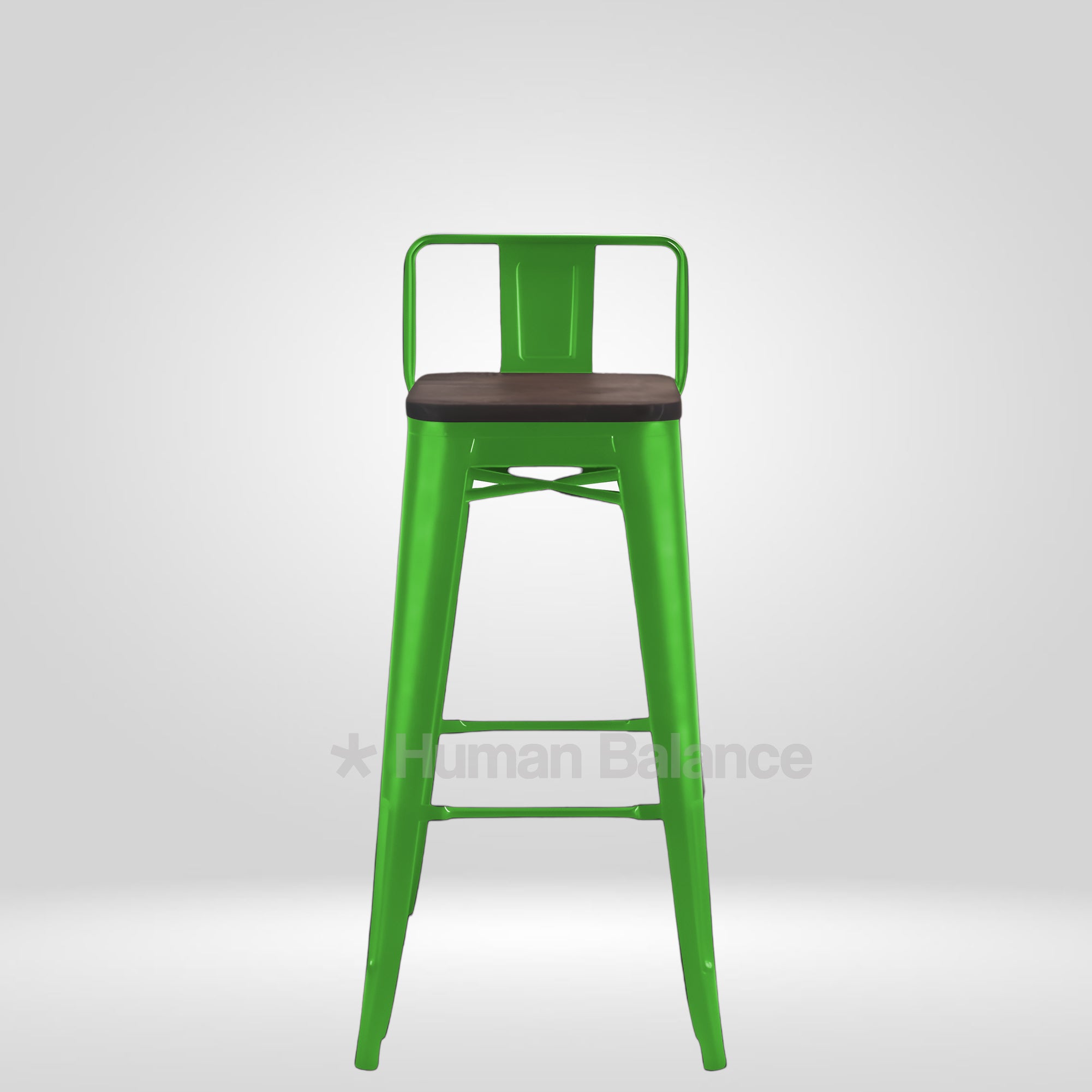 Tolix Replica Bar with Wooden Seat Green