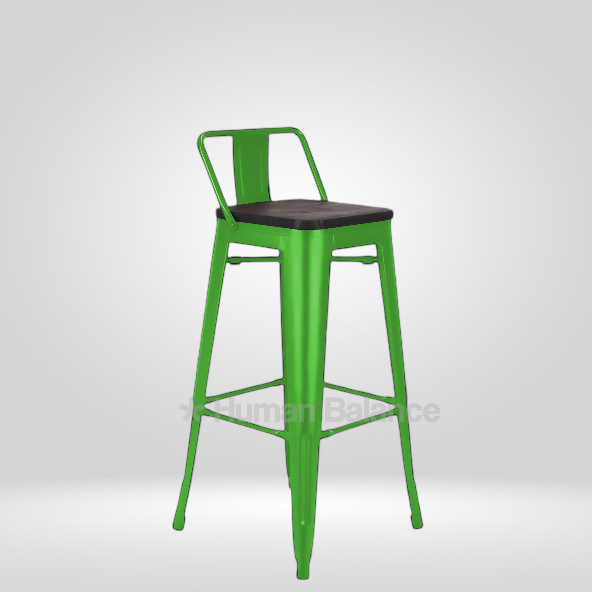 Tolix Replica Bar with Wooden Seat Green