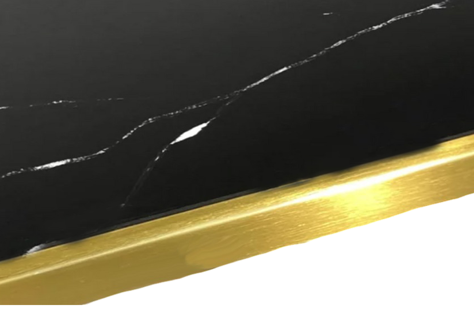 Elegant Gold Perimeter Beading