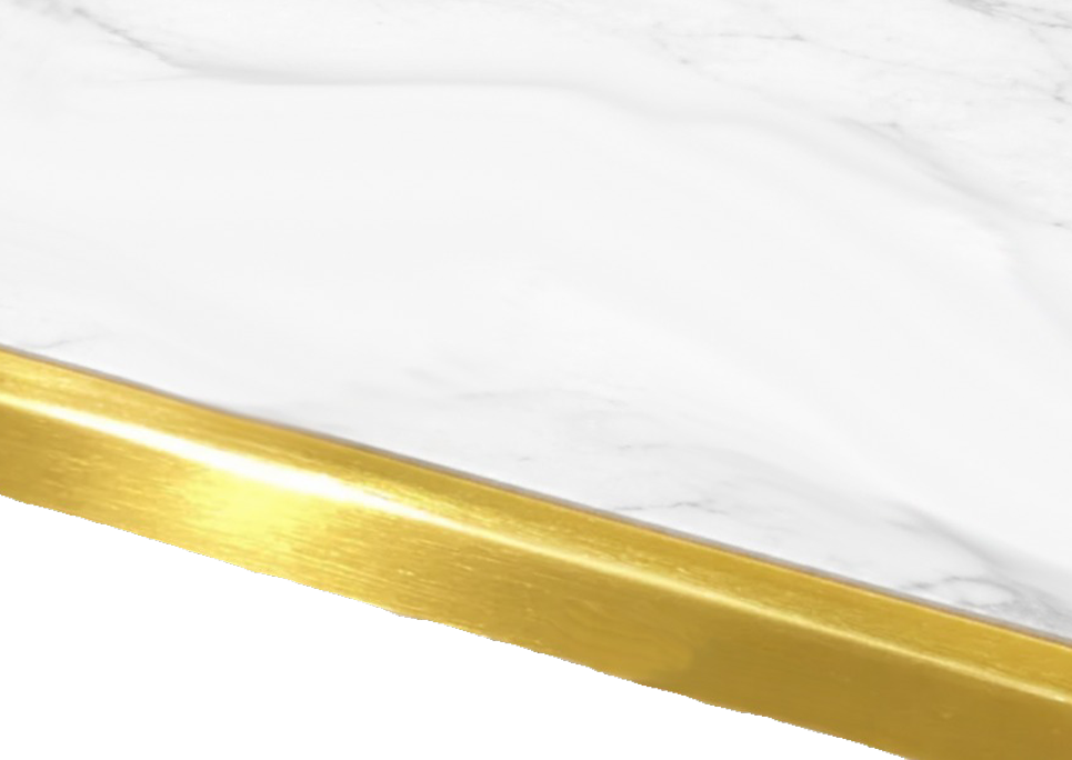 Elegant Gold Perimeter Beading