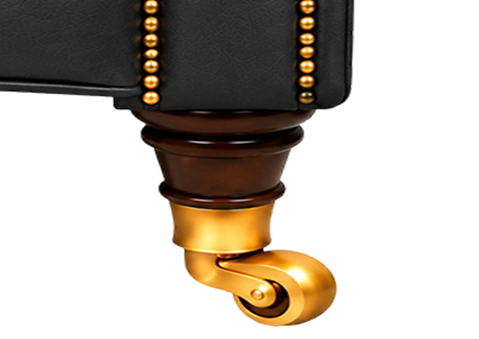 Gold Finished Vintage Rolling Casters