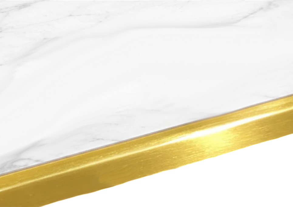 Elegant Gold Perimeter Beading
